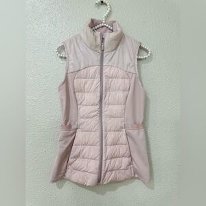 Lululemon Down For It All Vest  Goose Down Light Pink $148 Sz 6